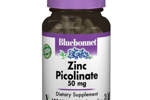 Микроэлемент Цинк Bluebonnet Nutrition Zinc Picolinate 50 mg 100 Veg Caps