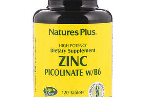 Микроэлемент Цинк Nature's Plus Zinc Picolinate w/B-6 120 Tabs NTP3625