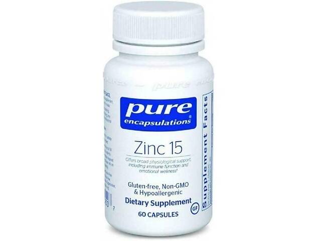 Микроэлемент Цинк Pure Encapsulations Zinc 15 mg 60 Caps