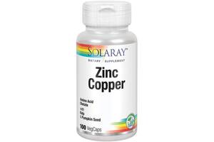 Микроэлемент Цинк Solaray Zinc Copper 100 Veg Caps