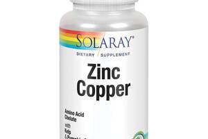 Микроэлемент Цинк Solaray Zinc Copper 100 Veg Caps