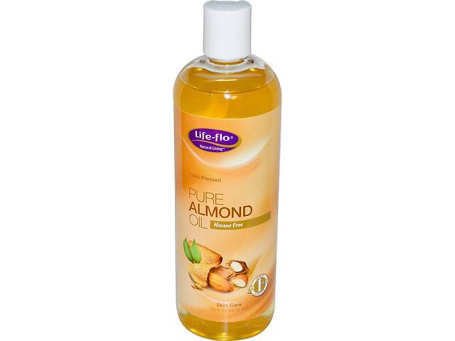 Миндальное масло для кожи Almond Oil Life Flo Health чистое 473 мл