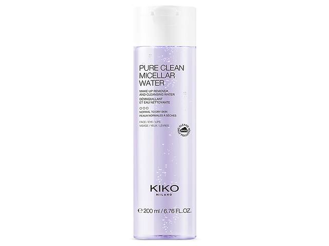 Мицеллярная вода для снятия макияжа с лица, контура глаз и губ Kiko Milano Pure Clean Micellar Water Normal 200 мл