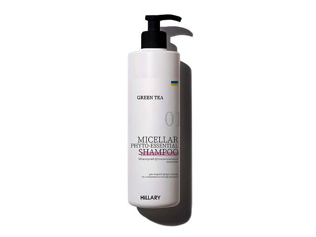 Мицеллярный фитоэссенциальный шампунь Green Tea Phyto-essential Shampoo Hillary 500 мл