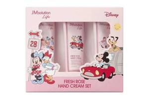 Набор кремов для рук с ароматом розы JMsolution Life Disney Fresh Rose Hand Cream Set 3х50 мл