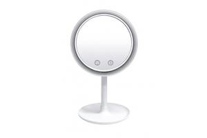 Настольное косметическое зеркало с подсветкой и вентилятором Beauty Breeze Mirror Белое (Mirror01M)