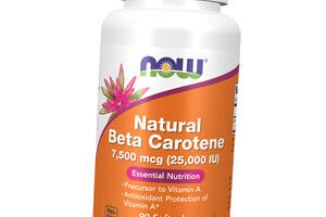 Натуральный Бета Каротин Natural Beta Carotene 25000 Now Foods 90гелкапс (72128059)