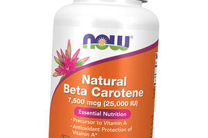 Натуральный Бета Каротин Natural Beta Carotene 25000 Now Foods 180гелкапс (72128059)