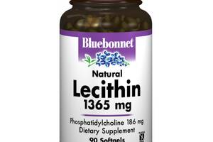 Натуральный Лецитин 1365мг, Bluebonnet Nutrition, 90 желатиновых капсул