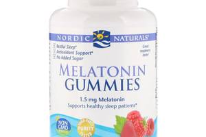 Nordic Naturals, Melatonin Gummies, Raspberry, 1.5 mg, 60 Gummies