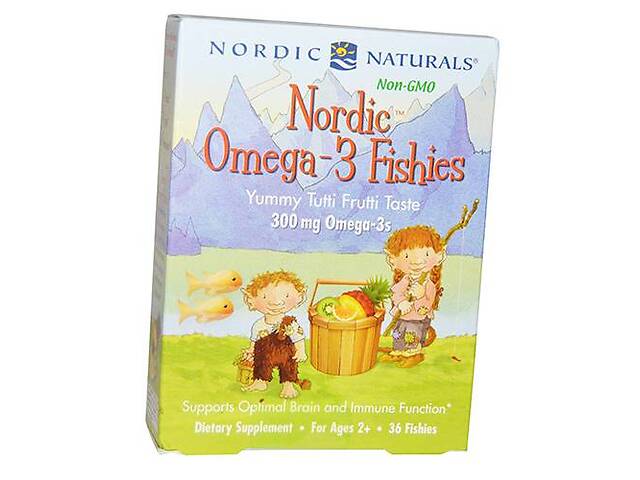 Nordic Omega-3 Fishies Nordic Naturals 36гелкапс Тутты фрутты (67352013)