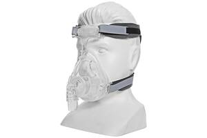 Носоротовая маска Сипап для аппаратов неинвазивной вентиляции легких размер М Прозрачная