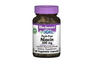 Ниацин Bluebonnet Nutrition Niacin Flash-Free 500 mg 60 Caps