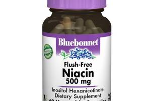 Ниацин Bluebonnet Nutrition Niacin Flash-Free 500 mg 60 Caps