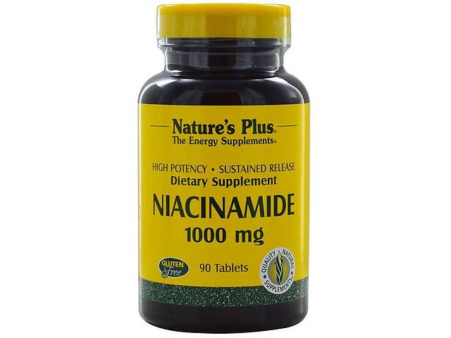 Ниацин Nature's Plus Niacinamide 1000 mg 90 Tabs