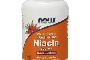 Ниацин NOW Foods Flush-Free Niacin 500 mg Double Strength 180 Veg Caps