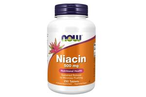 Ниацин NOW Foods Niacin 500 mg 250 Tabs