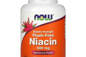 Ниацин (Витамин В3) Flush-Free Niacin Now Foods без покраснения 500 мг 90 вегетарианских капсул