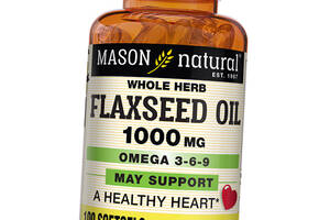 Омега 3 для сердца Flax Seed Oil 1000 Mason Natural 100гелкапс (67529007)