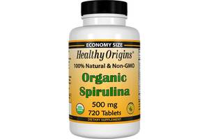 Органическая Спирулина Organic Spirulina Healthy Origins 500 мг 720 таблеток