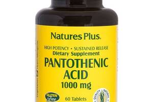 Пантотеновая кислота Nature's Plus NTP2060 Pantothenic Acid 1000 mg 60 Tabs