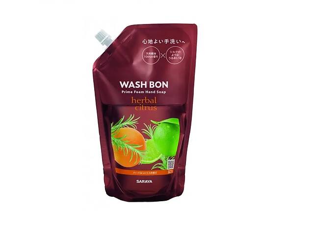 Пена-мыло для рук с ароматом цитрусов Wash Bon запаска 500 мл