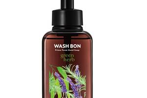 Пена-мыло для рук с ароматом зеленых трав Wash Bon с помпой 500 мл