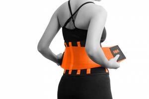 Пояс компрессионный MadMax MFA-277 Slimming belt Black/neon orange M