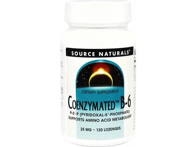 Пиридоксин Source Naturals Coenzymated vitamine В6 25 mg 120 Lozenges