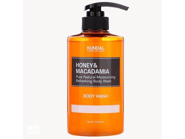 Питательный ароматический гель для душа Honey&Macadamia Body Deep Musk Kundal 500 мл