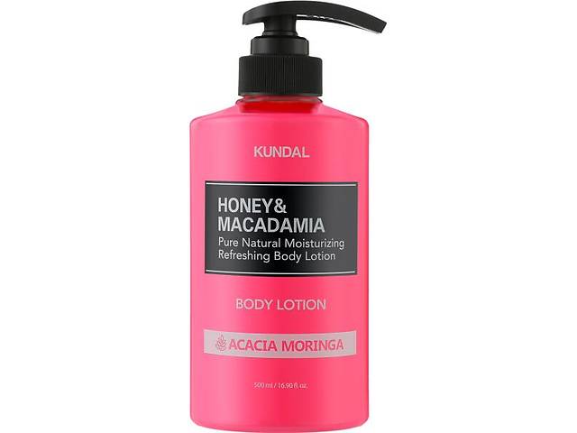 Питательный ароматический лосьон для тела Honey & Macadamia Body Lotion Acacia Moringa Kundal 500 мл