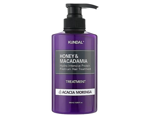 Питательный кондиционер Honey & Macadamia Protein Hair Treatment Acacia Moringa Kundal 500 мл