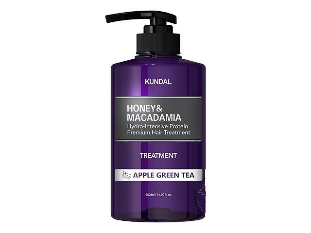 Питательный кондиционер Honey & Macadamia Protein Hair Treatment Apple Green Tea Kundal 500 мл