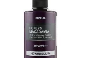 Питательный кондиционер с медом и маслом макадамии Honey & Macadamia Protein Hair Treatment White Musk Kundal 500 мл