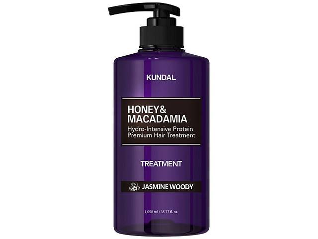 Питательный кондиционер с медом и маслом макадамии Honey & Macadamia Treatment Jasmine Woody Kundal 500 мл