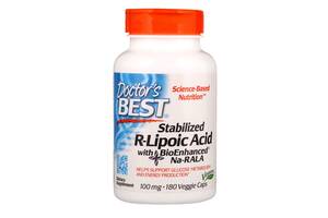 R-Липоевая кислота Doctor's Best R-Lipoic Acid 100 мг 180 капсул (DRB00229)