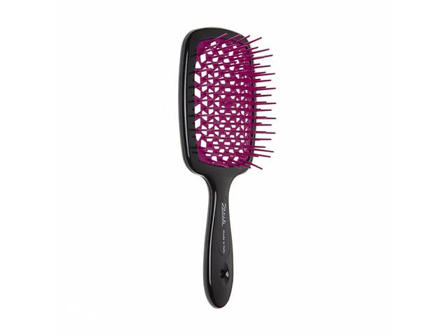 Расческа для волос Janeke Superbrush черная с фиолетовым