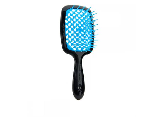Расческа для волос Janeke Superbrush черная с голубым