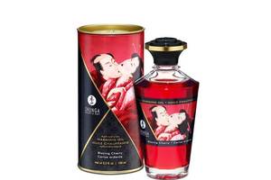 Разогревающее масло Shunga APHRODISIAC WARMING OIL Blazing Cherry 100 мл (SO2493)