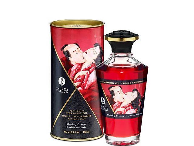 Разогревающее масло Shunga APHRODISIAC WARMING OIL Blazing Cherry 100 мл (SO2493)