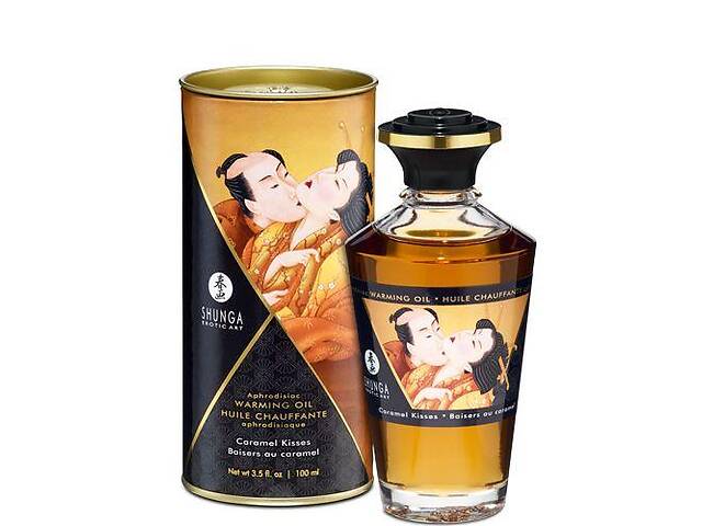 Разогревающее масло Shunga APHRODISIAC WARMING OIL Caramel Kisses 100 мл (SO2499)