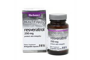 Ресвератрол 250 мг Bluebonnet Nutrition Beautiful Ally Resveratrol 250 мg 30 растительных капсул