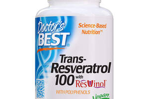 Ресвератрол Doctor's Best Trans-Resveratrol 100 мг 60 гелевых капсул (DRB00171)