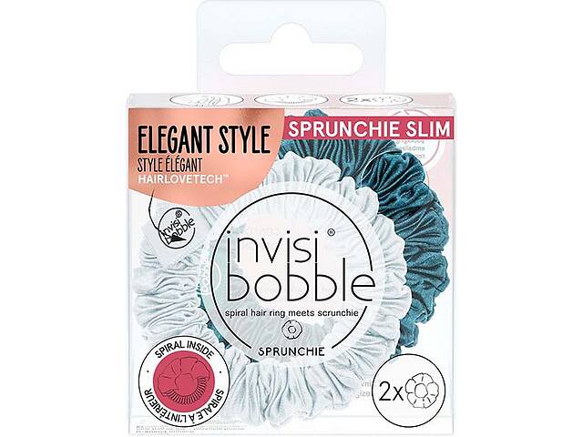 Резинка-браслет для волос invisibobble SPRUNCHIE SLIM Cool as Ice 2 шт