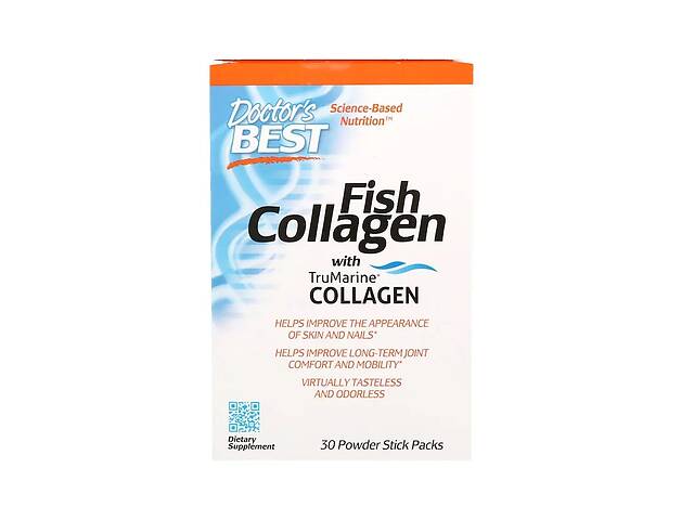 Рыбий Коллаген, Fish Collagen, Doctor's Best, 30 пакетиков