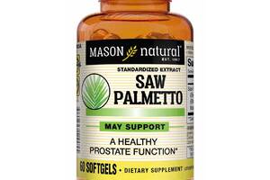 Saw Palmetto экстракт Здоровье Простаты Mason Natural 60 гелевых капсул