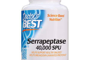 Серрапептаза Serrapeptase Doctor's Best 40,000 SPU 90 капсул