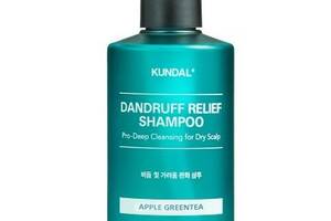 Шампунь для сухой кожи головы Dandruff Relief Shampoo Apple Green Tea Kundal 500 мл