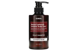 Шампунь с кофеином против выпадения волос Natural Caffeine&Intensive Scalp Care Shampoo White Musk Kundal 500 мл