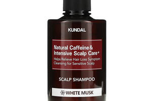 Шампунь с кофеином против выпадения волос Natural Caffeine&Intensive Scalp Care Shampoo White Musk Kundal 500 мл